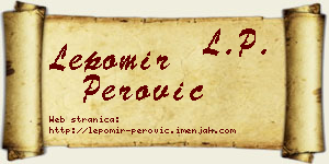 Lepomir Perović vizit kartica